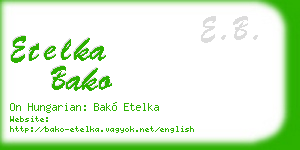 etelka bako business card